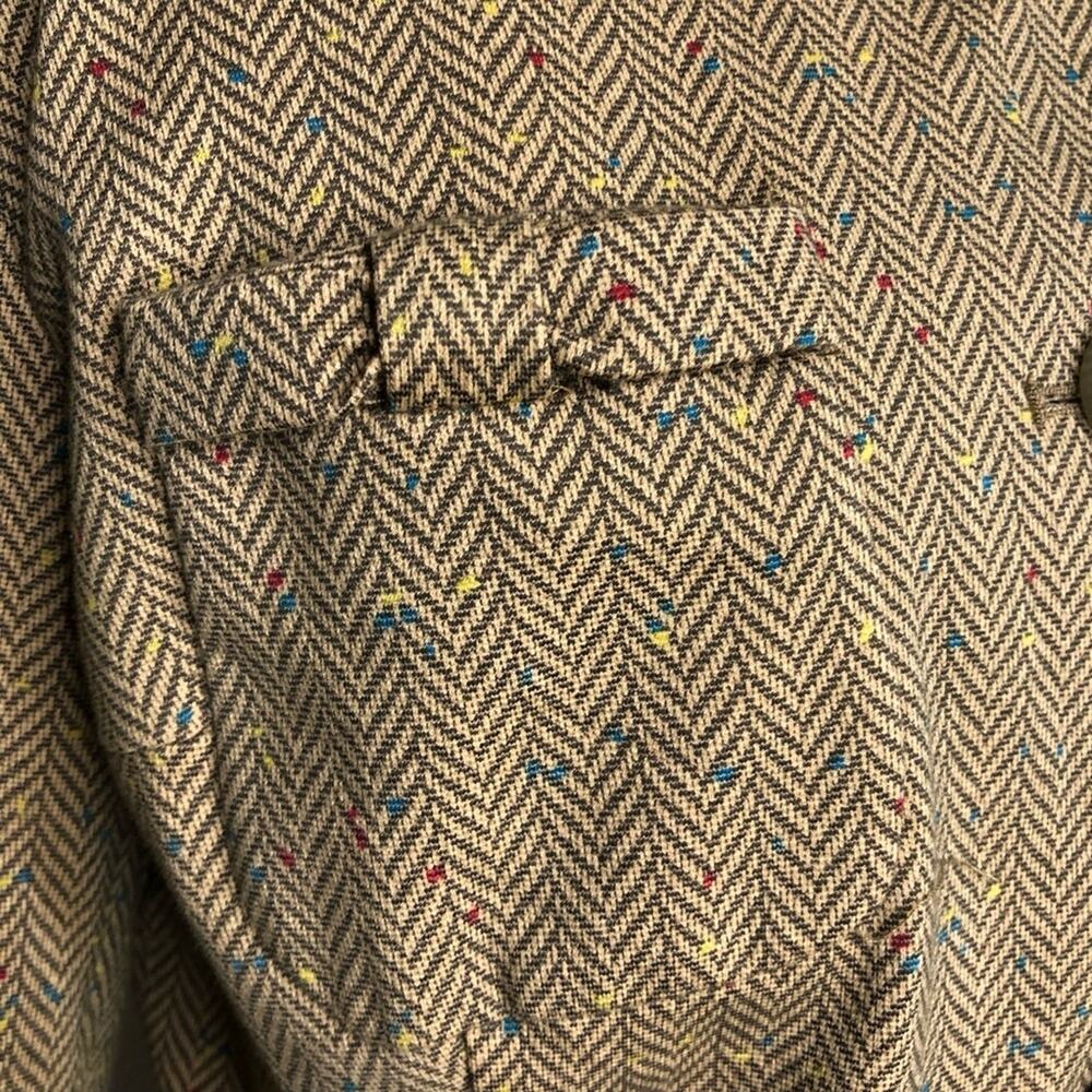 Cabi Penny Herringbone Fleck brown button front blazer jacket size Large #3170 - Picture 6 of 16